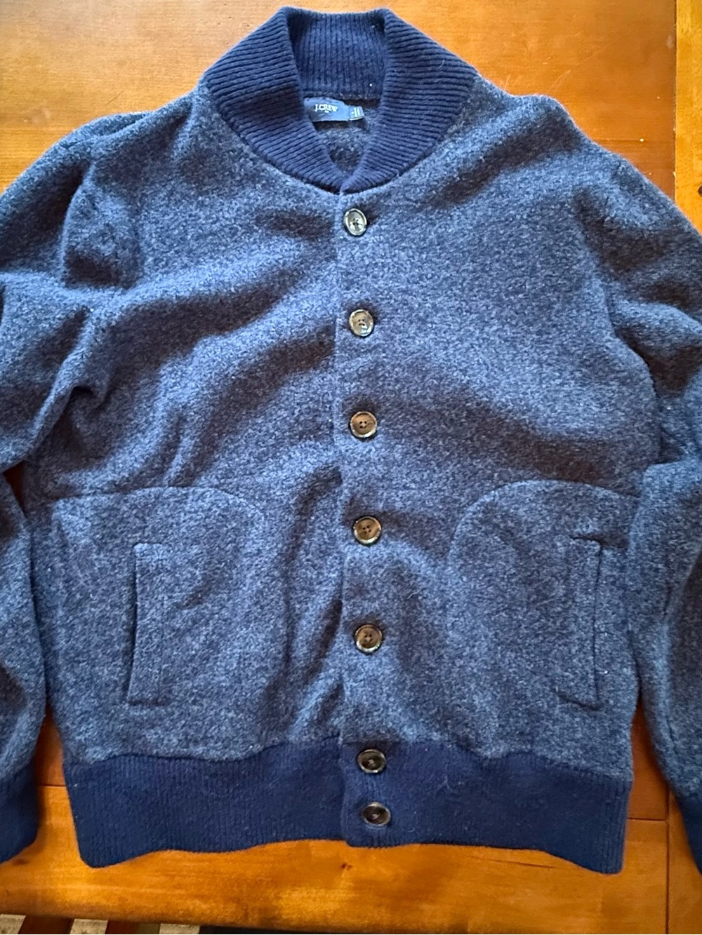 J. Crew Men’s Navy Shawl-Collar Cardigan Sweater